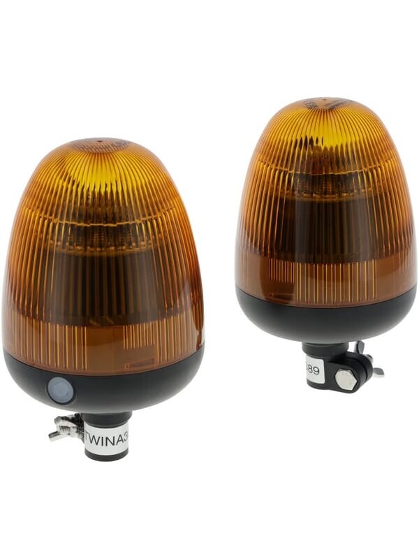 2 sinchronizuojamų LED mirksinčių švyturėlių rinkinys TWIN, 12-24 V, lankstus