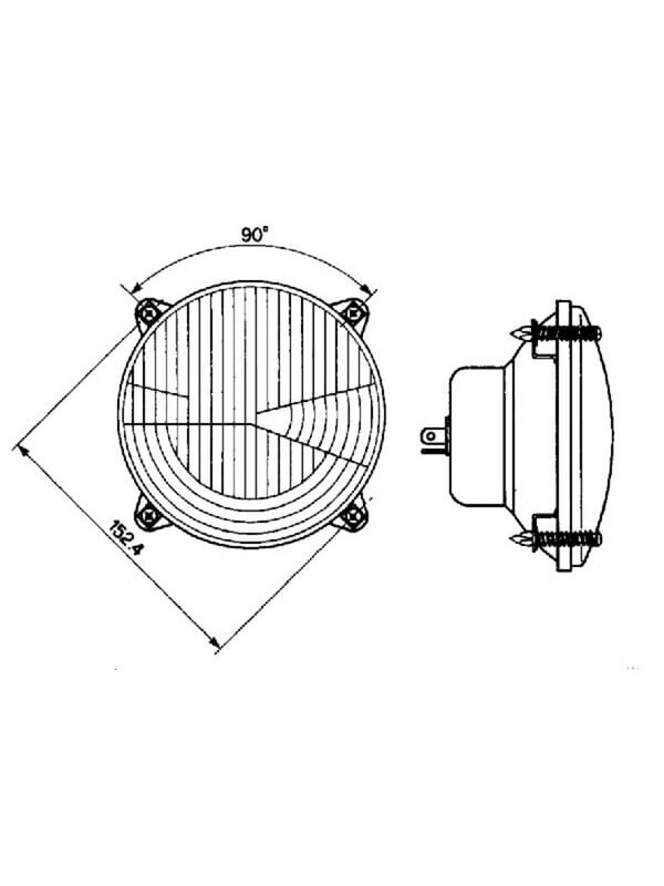 Apvalus, skaidrus, Ø 142,5 mm, "Cobo", priekinių žibintų įdėklas 1 Apvalus, skaidrus, Ø 142,5 mm, "Cobo", priekinių žibintų įdėklas 1