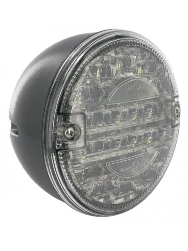 Atbulinės eigos žibintas LED, apvalus, 24 V, skaidrus, tvirtinamas varžtais, Ø 140 mm, 1 LED, "Britax Atbulinės eigos žibintas LED, apvalus, 24 V, skaidrus, tvirtinamas varžtais, Ø 140 mm, 1 LED, "Britax