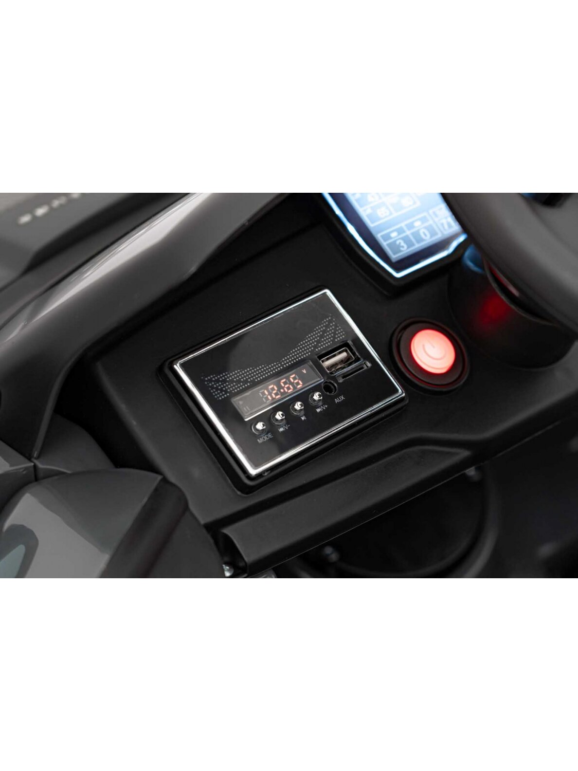 Audi RSQ E-TRON Pilka Elektromobilis vaikams 10