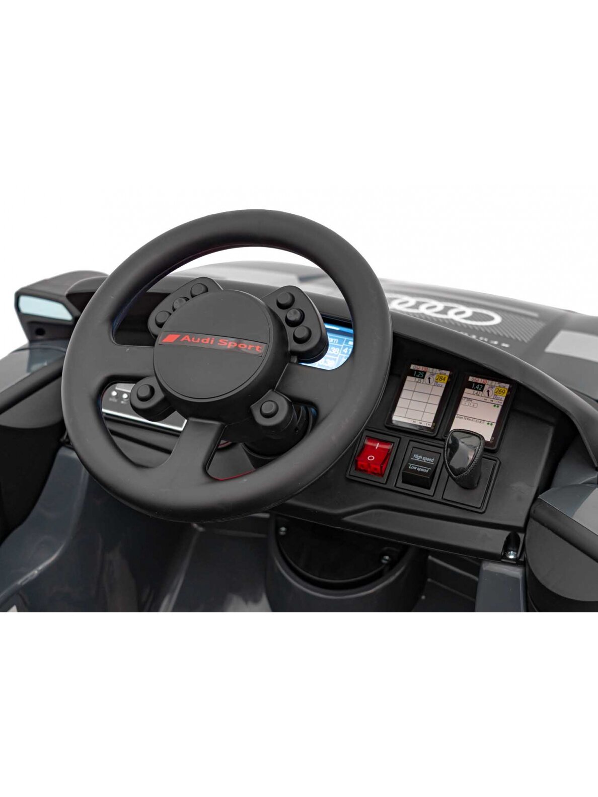 Audi RSQ E-TRON Pilka Elektromobilis vaikams 8