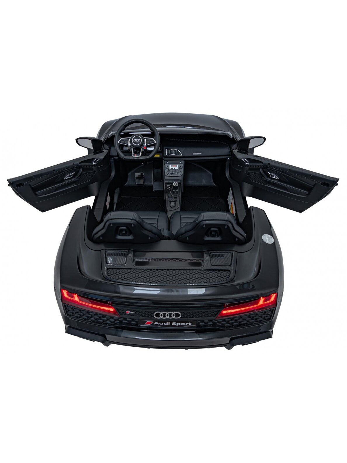 Audi Spyder R8 LIFT Elektromobilis vaikams Juoda 32 Audi Spyder R8 LIFT Elektromobilis vaikams Juoda 32