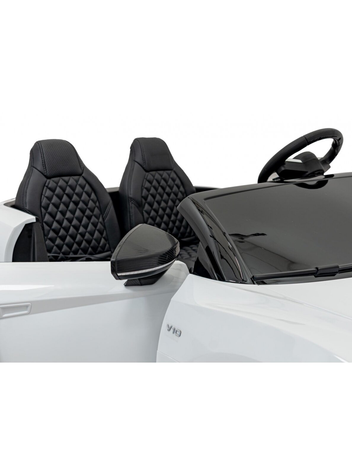 Audi Spyder R8 LIFT Elektromobilis vaikams STRONG Balta 12 Audi Spyder R8 LIFT Elektromobilis vaikams STRONG Balta 12