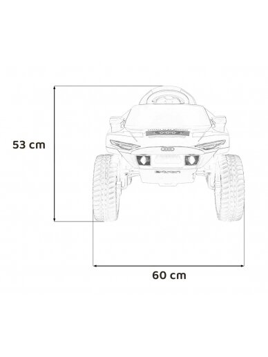 Audi RSQ E-TRON Pilka Elektromobilis vaikams 22