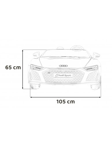 Audi Spyder R8 LIFT Elektromobilis vaikams Juoda 40 Audi Spyder R8 LIFT Elektromobilis vaikams Juoda 40