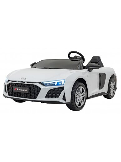 Audi Spyder R8 LIFT Elektromobilis vaikams STRONG Balta 2 Audi Spyder R8 LIFT Elektromobilis vaikams STRONG Balta 2