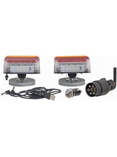 Belaidis LED šviestuvų rinkinys, kvadratinis, 12 V, ličio jonų, magnetinis, 106x98x7 kontaktų, Kramp 1 Belaidis LED šviestuvų rinkinys, kvadratinis, 12 V, ličio jonų, magnetinis, 106x98x7 kontaktų, Kramp 1