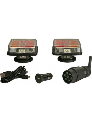 Belaidis LED šviestuvų rinkinys, kvadratinis, 12 V, ličio jonų, magnetinis, 110x103, 7 kontaktų kištukas, Kramp 1 Belaidis LED šviestuvų rinkinys, kvadratinis, 12 V, ličio jonų, magnetinis, 110x103, 7 kontaktų kištukas, Kramp 1