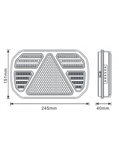Belaidis šviesos diodų rinkinys, CANBUS, stačiakampis, 12 V, ličio jonų, magnetinis, 245x151x45 mm, 13 kontaktų kištukas, dinaminis indikatorius 4 Belaidis šviesos diodų rinkinys, CANBUS, stačiakampis, 12 V, ličio jonų, magnetinis, 245x151x45 mm, 13 kontaktų kištukas, dinaminis indikatorius 4