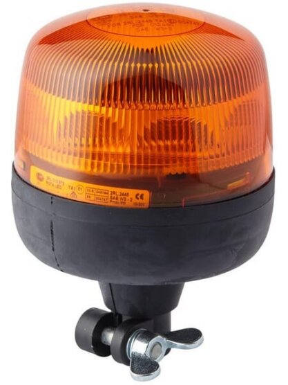 Besisukantis LED švyturėlis, apvalus, 12/24 V, geltonos/gintarinės spalvos, tvirtinamas varžtais, 165x183 mm, 8 LED diodai, "Hella Besisukantis LED švyturėlis, apvalus, 12/24 V, geltonos/gintarinės spalvos, tvirtinamas varžtais, 165x183 mm, 8 LED diodai, "Hella
