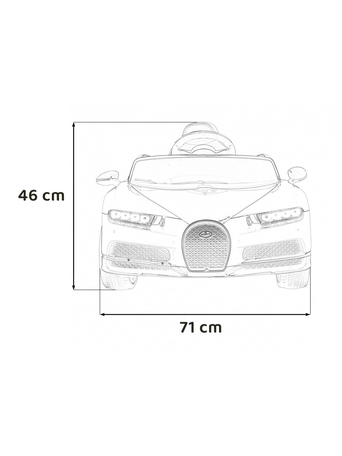 Bugatti Chiron Blue Elektromobilis vaikams 20 Bugatti Chiron Blue Elektromobilis vaikams 20