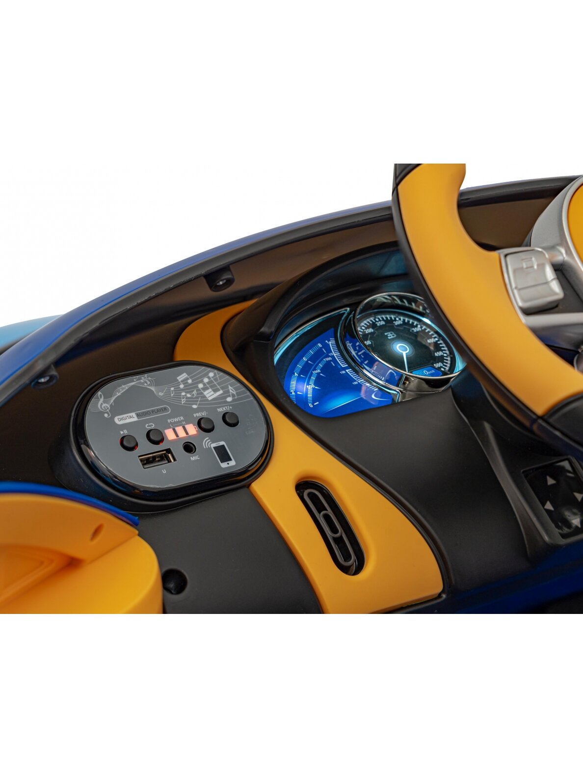 Bugatti Chiron Blue Elektromobilis vaikams 8