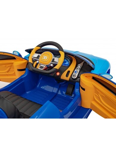 Bugatti Chiron Blue Elektromobilis vaikams 14 Bugatti Chiron Blue Elektromobilis vaikams 14