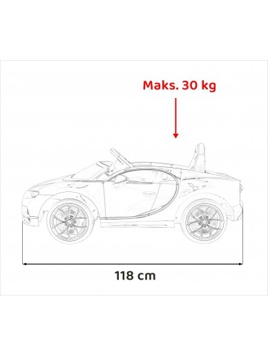 Bugatti Chiron Blue Elektromobilis vaikams 19 Bugatti Chiron Blue Elektromobilis vaikams 19