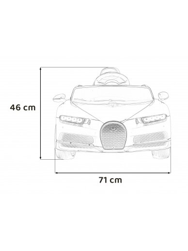 Bugatti Chiron Blue Elektromobilis vaikams 20