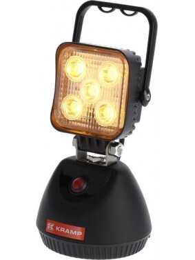 Darbinė LED lemputė, 15W, 900lm, 11-36V, juoda, 192.5x115x DC kištukas, 5 LED, Kramp 7 Darbinė LED lemputė, 15W, 900lm, 11-36V, juoda, 192.5x115x DC kištukas, 5 LED, Kramp 7
