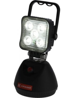 Darbinė LED lemputė, 15W, 900lm, 11-36V, juoda, 192.5x115x DC kištukas, 5 LED, Kramp 8