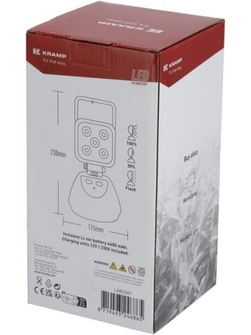 Darbo šviesa LED, 15W, 1080lm, 230x115mm 3 Darbo šviesa LED, 15W, 1080lm, 230x115mm 3