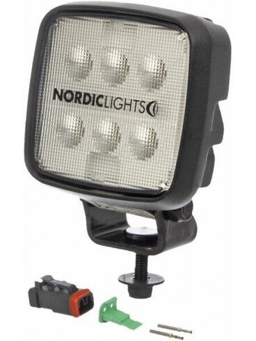 Darbo šviesos diodas LED, 16W, 1600lm, kvadratinis, 12/24V, baltas, tvirtinamas varžtais, Deutsch 2-pin, Flood, 6 LED, Scorpius GO 410 iš Nordic Lights Darbo šviesos diodas LED, 16W, 1600lm, kvadratinis, 12/24V, baltas, tvirtinamas varžtais, Deutsch 2-pin, Flood, 6 LED, Scorpius GO 410 iš Nordic Lights
