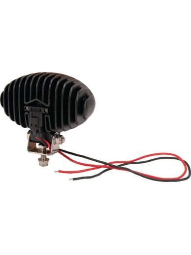 Darbinė LED lempa, 24W, 1920lm, ovali, 10-30V, balta, 130x53x78mm Deutsch kištukas, Flood, 8 LED, Kramp 1