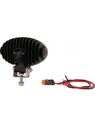 Darbinė LED lempa, 24W, 1920lm, ovali, 10-30V, balta, 130x53x78mm Deutsch kištukas, Flood, 8 LED, Kramp 5