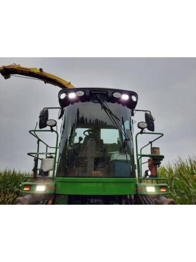 Darbinė LED lempa, 27W, 3375lm, stačiakampė, 10-30V, balta, AMP kištukas, kombinuota, 18 LED, "Kramp 1