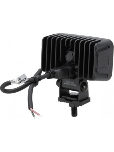 Darbinė LED lempa, 60W, 4630lm, stačiakampė, 12/24V, balta, 115x65x47mm Deutsch kištukas, Flood, 12LED's 1