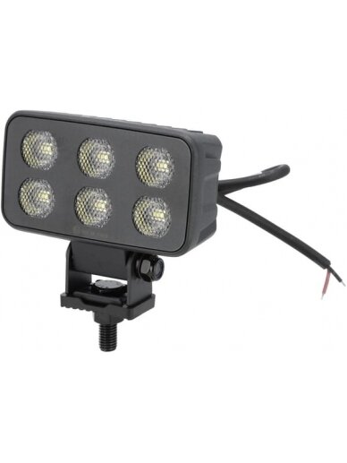 Darbinė LED lempa, 60W, 4630lm, stačiakampė, 12/24V, balta, 115x65x47mm Deutsch kištukas, Flood, 12LED's