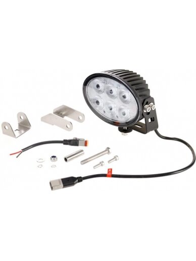 Darbinė LED lempa, 60W, 6000lm, ovali, 12-60V, 154x105x70mm, prožektorius, Kramp 2 Darbinė LED lempa, 60W, 6000lm, ovali, 12-60V, 154x105x70mm, prožektorius, Kramp 2