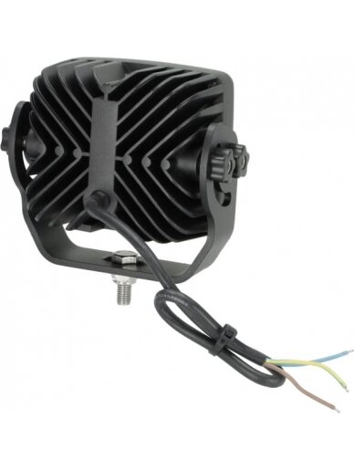 Darbinė LED lempa, 70W, 6000lm, kvadratinė, 10/45V, balta, 120x110x72mm, šildoma pagal T° jutiklį, plataus užliejimo, 4 LED, Kramp 1