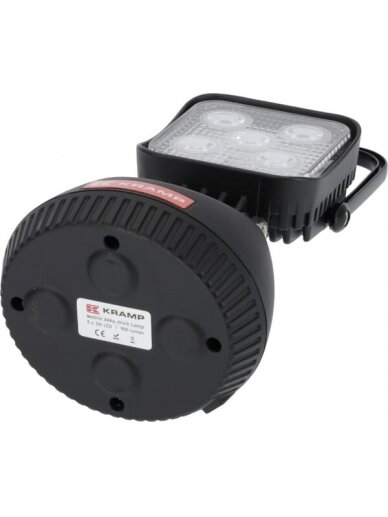 Darbinė LED lemputė, 15W, 900lm, 11-36V, juoda, 192.5x115x DC kištukas, 5 LED, Kramp 6 Darbinė LED lemputė, 15W, 900lm, 11-36V, juoda, 192.5x115x DC kištukas, 5 LED, Kramp 6