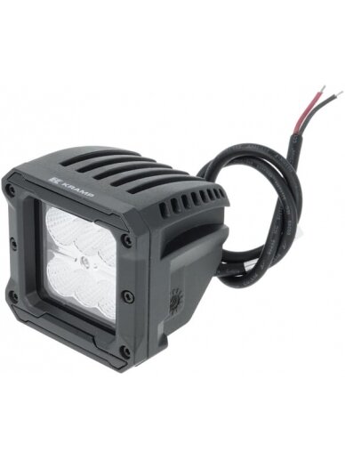 Darbinė LED lemputė, 18W, 1620lm, kvadratinė, 10-30V, 85x76x81mm, prožektorius, Kramp Darbinė LED lemputė, 18W, 1620lm, kvadratinė, 10-30V, 85x76x81mm, prožektorius, Kramp