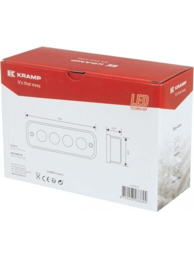 Darbinė LED lemputė, 20W, 1750lm, stačiakampė, "Kramp 9