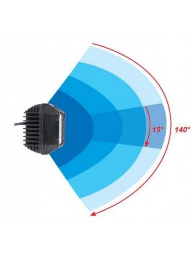 Darbinė LED lemputė, 22,5W, 2850lm, kvadratinė, 10/30V, 89x73x97mm, Kramp 1