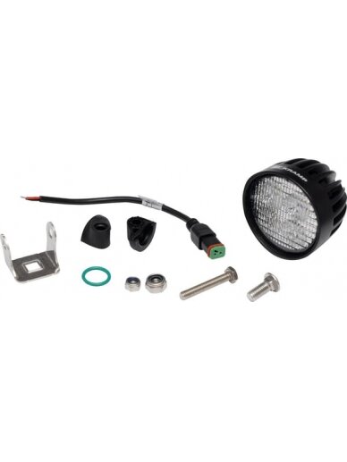 Darbinė LED lemputė, 40W, 4000lm, apvali, balta, 10/30 V, 84x126x71,8 mm, Deutsch kištukas, 4 LED, 360 laipsnių, Kramp 6 Darbinė LED lemputė, 40W, 4000lm, apvali, balta, 10/30 V, 84x126x71,8 mm, Deutsch kištukas, 4 LED, 360 laipsnių, Kramp 6