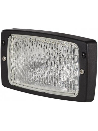 Darbinis halogeninis žibintas, 55/70W, stačiakampis, 12/24V, skaidrus, 182x103x102mm AMP kištukas, Hella Darbinis halogeninis žibintas, 55/70W, stačiakampis, 12/24V, skaidrus, 182x103x102mm AMP kištukas, Hella