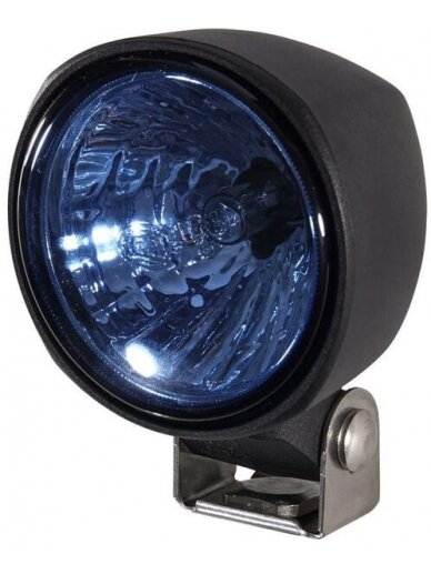 Darbinis halogeninis žibintas, 65 W, apvalus, 12 V, mėlynas, tvirtinamas varžtais, 83x87x111 mm, "Hella Darbinis halogeninis žibintas, 65 W, apvalus, 12 V, mėlynas, tvirtinamas varžtais, 83x87x111 mm, "Hella