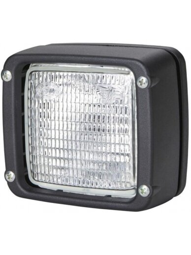 Darbinis halogeninis žibintas, kvadratinis, 12/24V, baltas, 112x94,3x102mm, AMP/peilio gnybtų įvorė, "Hella Darbinis halogeninis žibintas, kvadratinis, 12/24V, baltas, 112x94,3x102mm, AMP/peilio gnybtų įvorė, "Hella