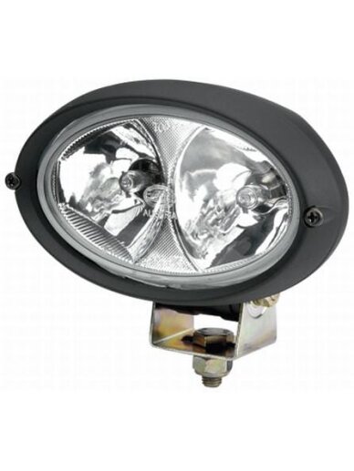 Darbinis halogeninis žibintas, ovalus, 12V, skaidrus, tvirtinamas varžtais, 160x78x128mm AMP kištukas, Hella Darbinis halogeninis žibintas, ovalus, 12V, skaidrus, tvirtinamas varžtais, 160x78x128mm AMP kištukas, Hella
