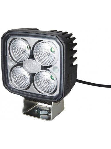 Darbinis LED žibintas, 1200lm, kvadratinis, 12/24V, 122x53x95mm, baltos spalvos, gnybtas Deutsch kištukas, 4 LED, Hella Darbinis LED žibintas, 1200lm, kvadratinis, 12/24V, 122x53x95mm, baltos spalvos, gnybtas Deutsch kištukas, 4 LED, Hella