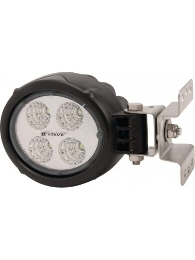 Darbinis LED žibintas, 18W, 1500lm, apvali, 10/30V, Ø 117mm Deutsch kištukas, prožektorius, 4 LED, Kramp Darbinis LED žibintas, 18W, 1500lm, apvali, 10/30V, Ø 117mm Deutsch kištukas, prožektorius, 4 LED, Kramp