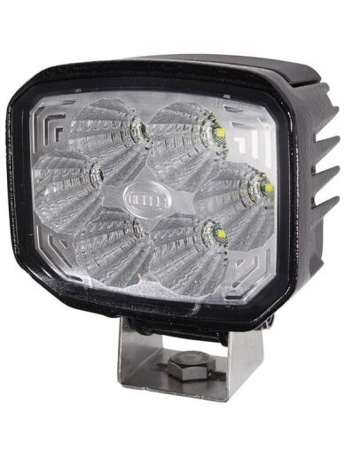 Darbinis LED žibintas, 18W, 850lm, kvadratinis, 9/33V, permatomas, 112x62x129mm Deutsch kištukas, 6 LED, Hella Darbinis LED žibintas, 18W, 850lm, kvadratinis, 9/33V, permatomas, 112x62x129mm Deutsch kištukas, 6 LED, Hella
