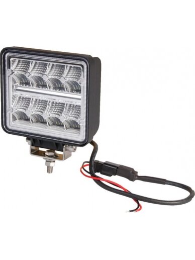 Darbinis LED žibintas, 24W, 2272lm, kvadratinis, 9/36V, 139x48.5x128mm, Deutsch 2-pin, Wide flood, 16 LED, Kramp Darbinis LED žibintas, 24W, 2272lm, kvadratinis, 9/36V, 139x48.5x128mm, Deutsch 2-pin, Wide flood, 16 LED, Kramp