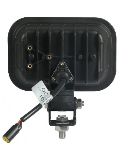 Darbinis LED žibintas, 30W, 4200lm, stačiakampis, 10-30V, baltos spalvos, "Flood", Deutsch + ITT kištukas, 30 LED, Kramp 1