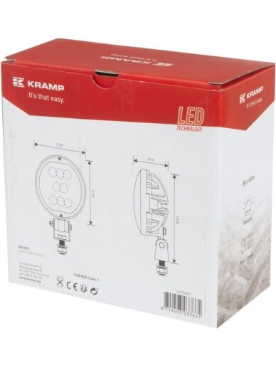 Darbinis LED žibintas, 40W, 3800lm, ovali, "Kramp 6