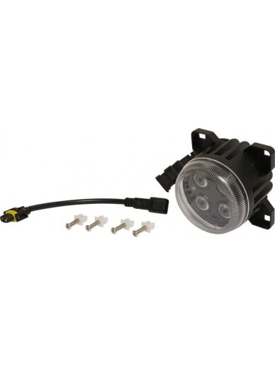 Darbinis LED žibintas, 40W, 4000lm, apvalus, 10/30V, Ø 90mm, H11/Deutsch kištukas, taškinis, 4 LED, Kramp 4