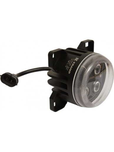 Darbinis LED žibintas, 40W, 4000lm, apvalus, 10/30V, Ø 90mm, H11/Deutsch kištukas, taškinis, 4 LED, Kramp Darbinis LED žibintas, 40W, 4000lm, apvalus, 10/30V, Ø 90mm, H11/Deutsch kištukas, taškinis, 4 LED, Kramp