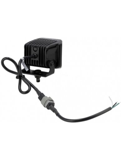 Darbinis LED žibintas, 70W, 8400lm, kvadratinis, 12/24V, baltas/oranžinis, 97x77x75mm, Deutsch kištukas, Flood, 10 LED diodų 1