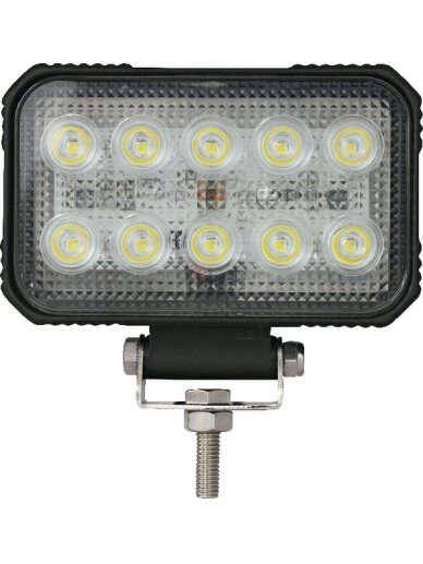 Darbo šviesos diodas LED, 15W, 1900lm, stačiakampis, 10/30V, 150x37x100mm, prožektorius, 10 šviesos diodų, Kramp