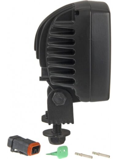 Darbo šviesos diodas LED, 17W, 1100lm, kvadratinis, 12/24V, skaidrus, tvirtinamas varžtais, 122x76x100mm, Deutsch 2-pin, platus, 4 LED, Scorpius N26 iš Nordic Lights 1